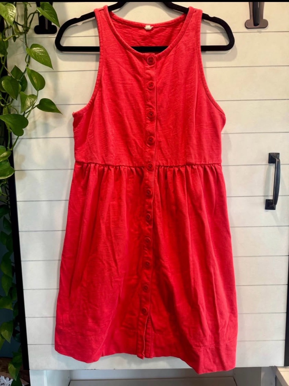 J. Crew Red 100% Cotton Dress